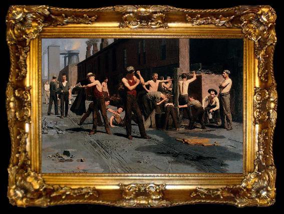 framed  Thomas Pollock Anshutz The Ironworkers Noontime, ta009-2